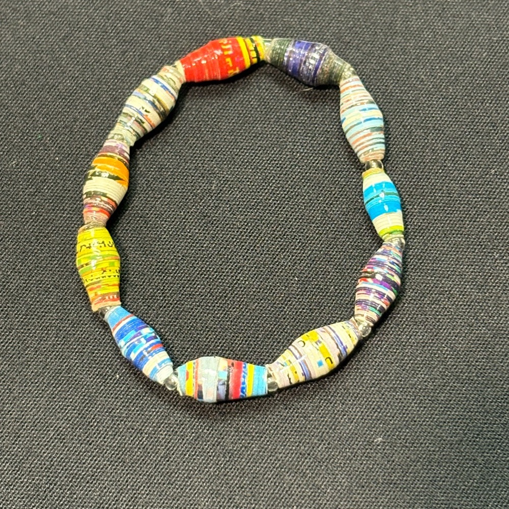 Colorful Paper Bead Bracelet